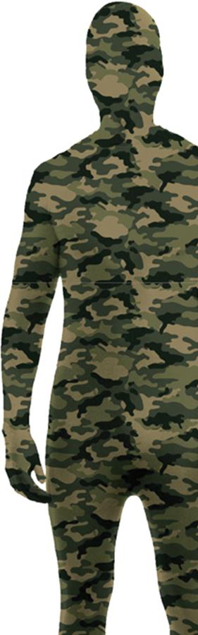 Skin Suit Camo Adult Costume