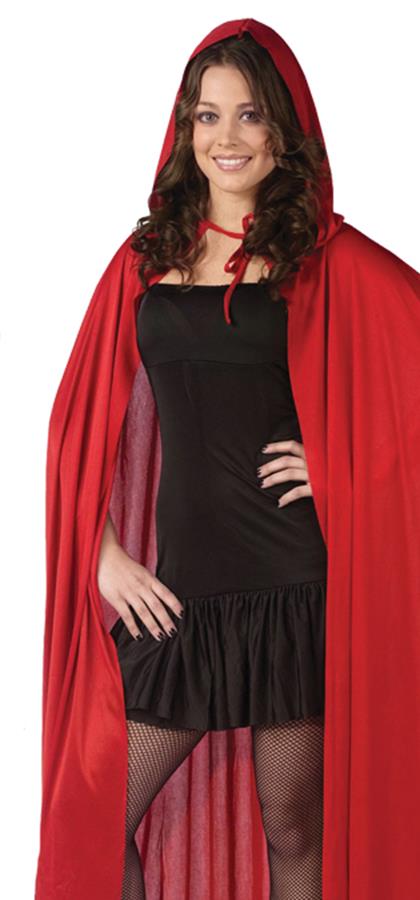 68in Hooded Red Adult Cape