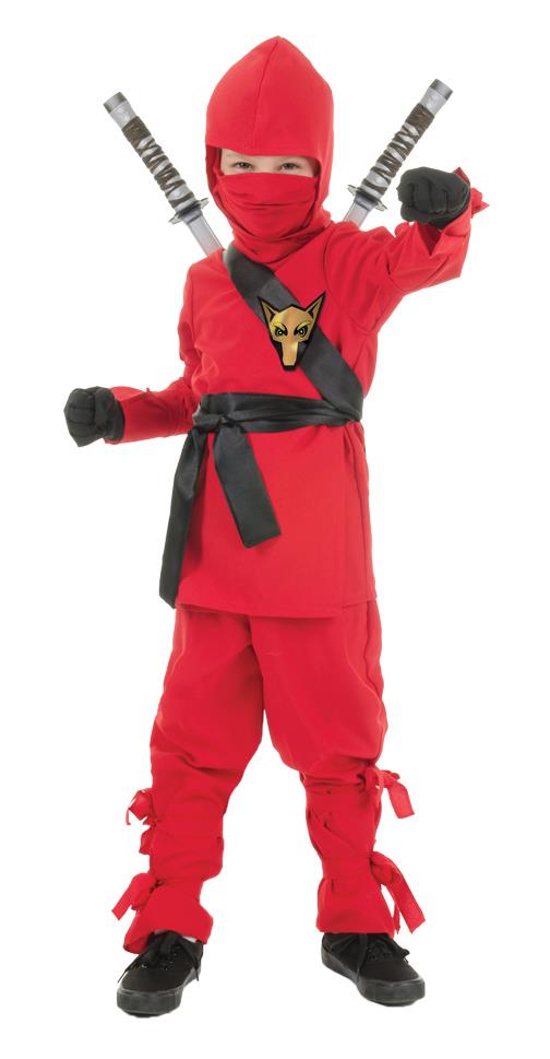 Red Ninja Child Costume Medium