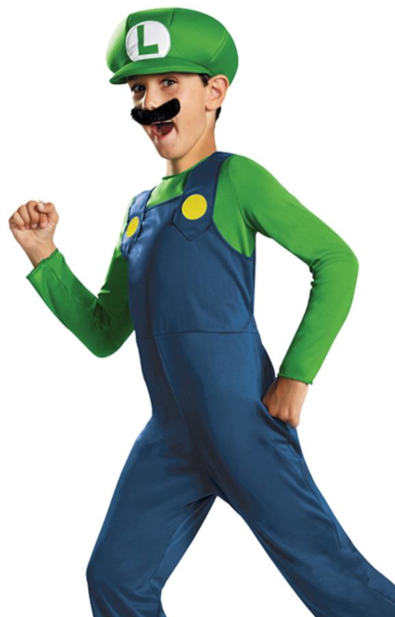 Super Mario Bros. Luigi Classic Child Costume 10-12