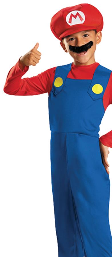 Super Mario Bros. Mario Classic Child Costume 10-12