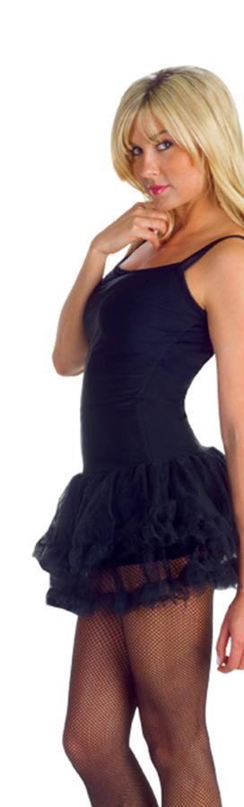 Petticoat Tutu Dress Black Adult Costume XL