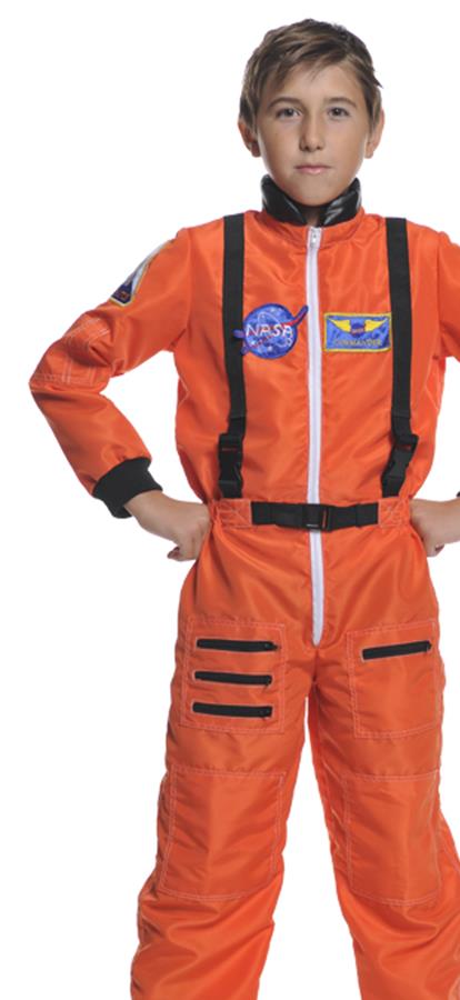 Astronaut Orange Child Costume Large