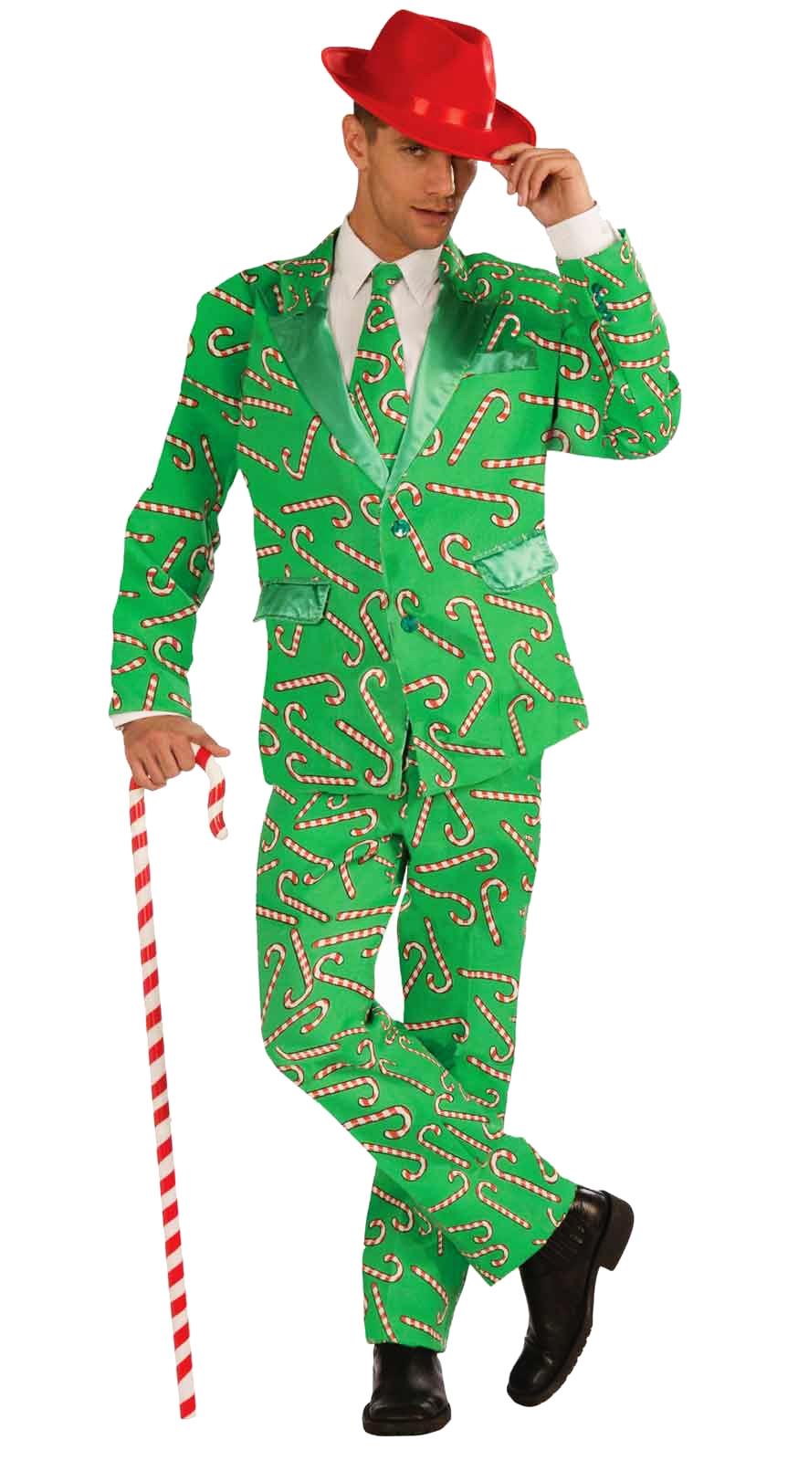 Candy Cane Christmas Suit Adult Costume