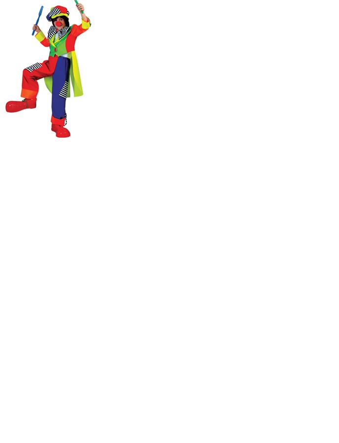 Spanky Stripes Clown Child Costume