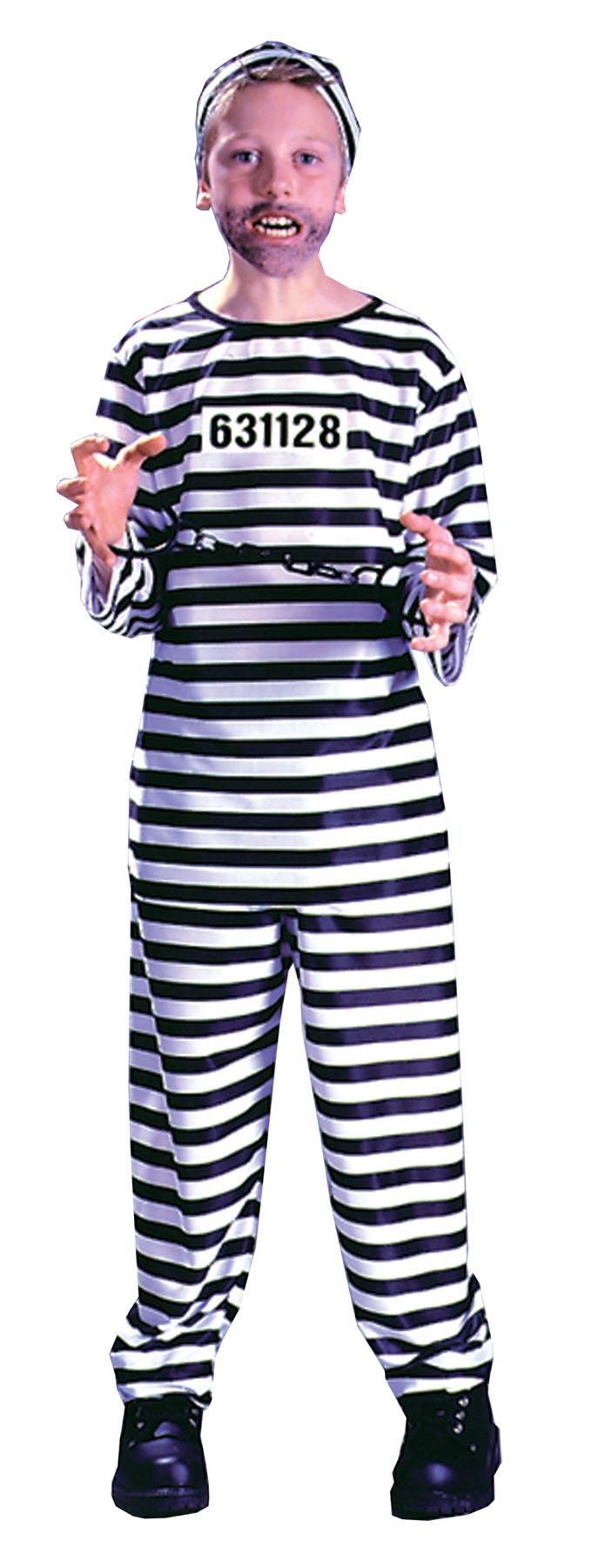 Jailbird Child Costume Large