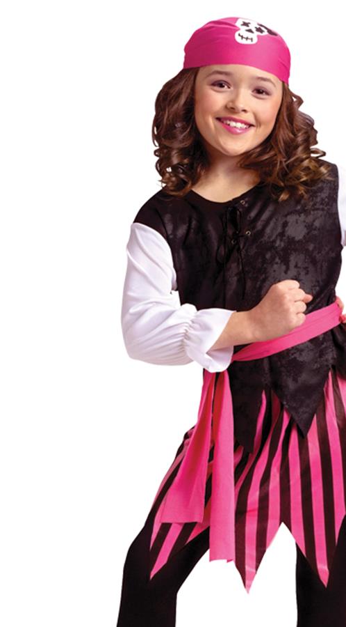 Caribbean Pirate Girl Child Costume Medium