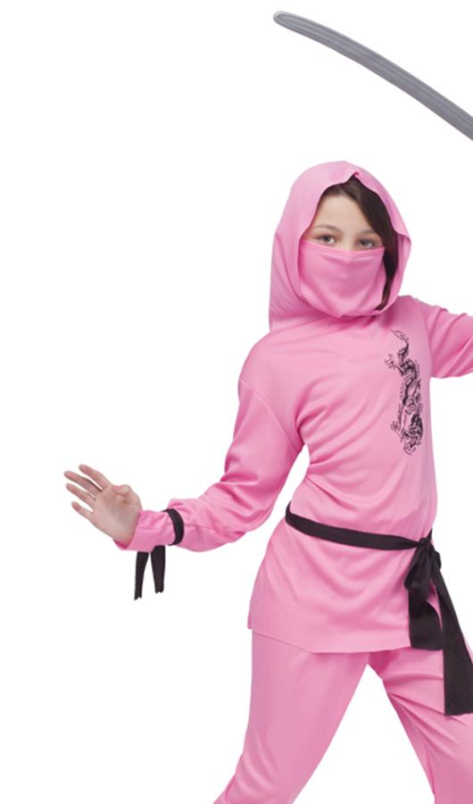 Pink Ninja Child Costume Large