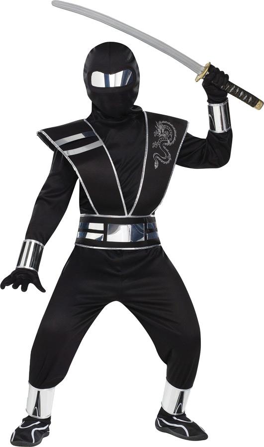 Silver Mirror Ninja Child Costume Small