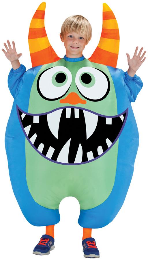 Inflatable Scareblown Blue Monster Child Costume