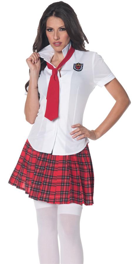 School Girl Fitted Adult Shirt Small