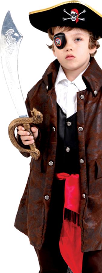 Caribbean Boy Pirate Child Costume Medium