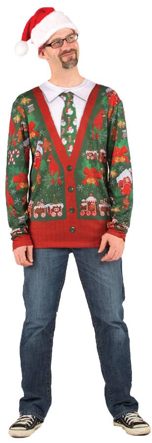 Ugly Christmas Cardigan Adult Shirt Large