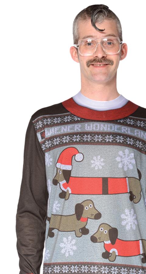 Ugly Weiner Wonderland Christmas Adult Shirt Large
