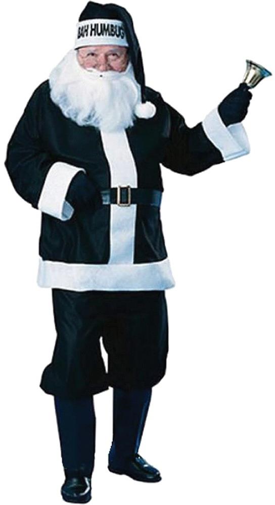 Santa Suit Black Bah Humbug Adult Costume