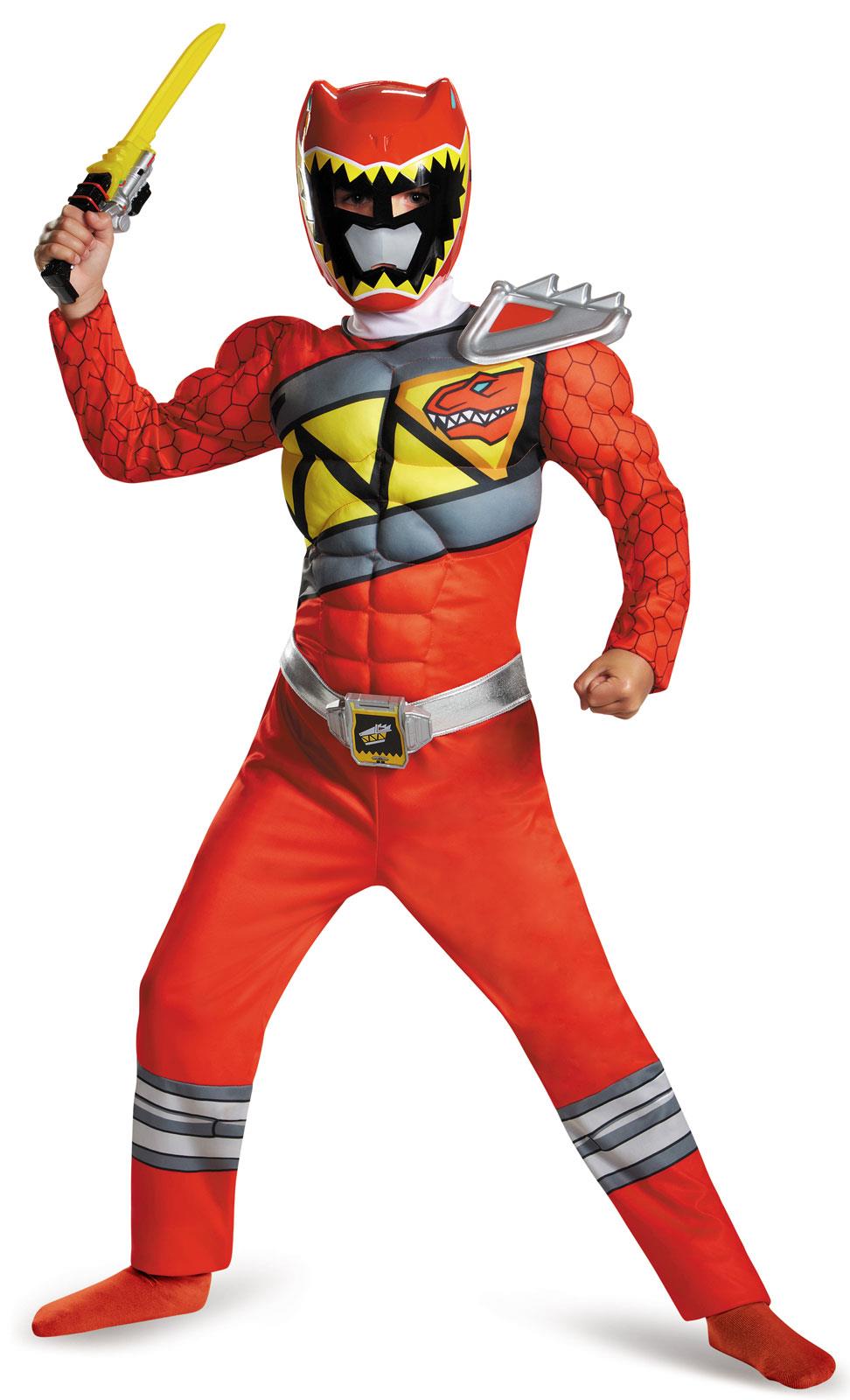 Power Rangers Dino Charge Red Ranger Muscle Child Costume Small