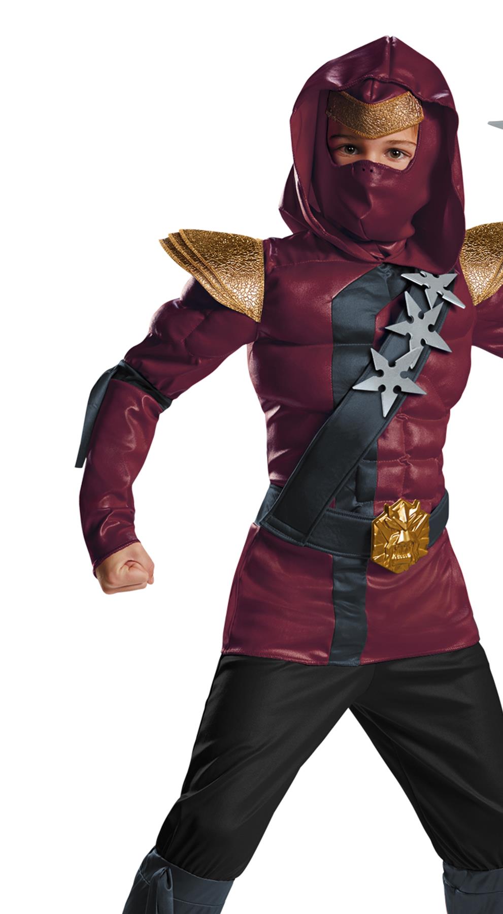 Lego Ninjago Crimson Ninja Muscle Child Costume Medium