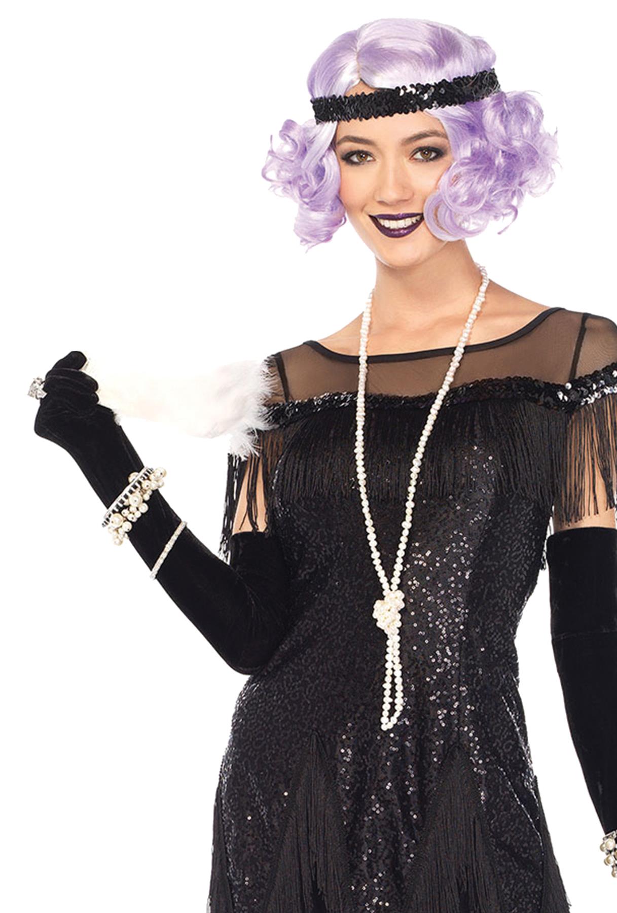Flapper Foxtrot Flirt Black Adult Costume Small