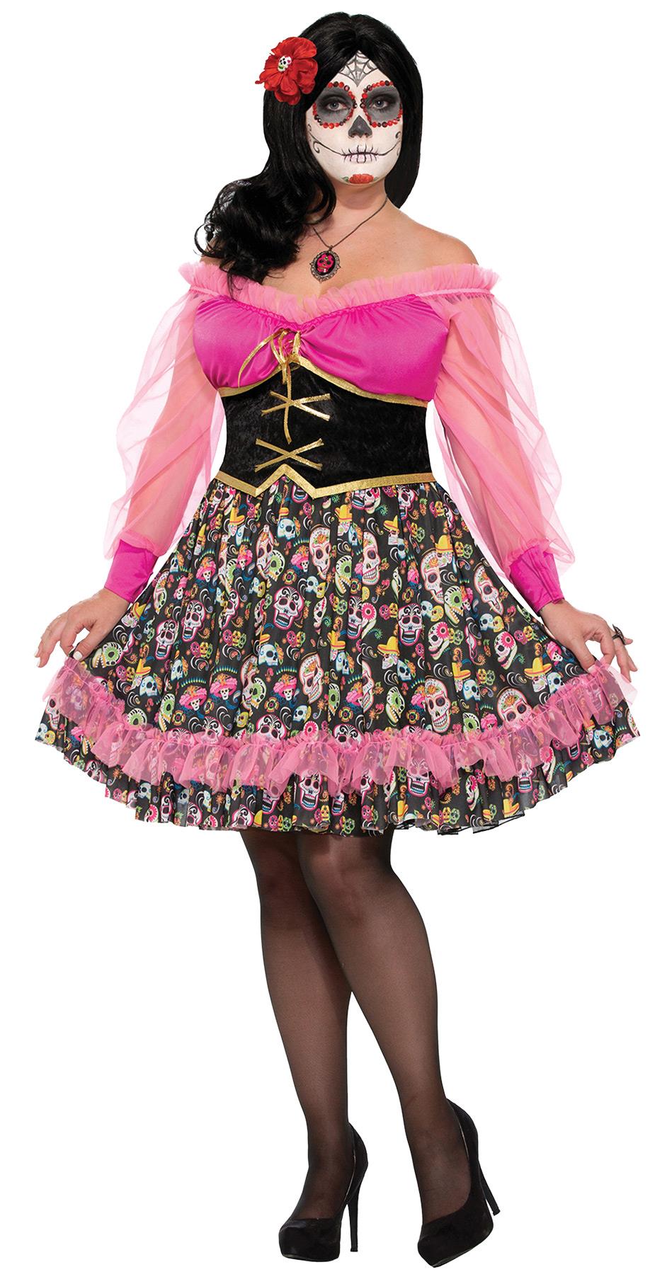 Day of the Dead Lady Adult Plus Costume