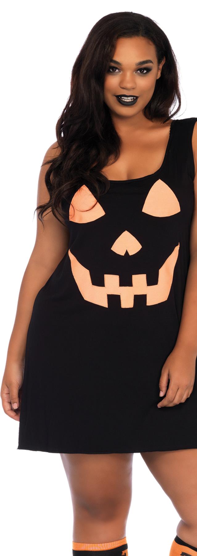 Jersey Pumpkin Dress Adult Plus Costume 3XL