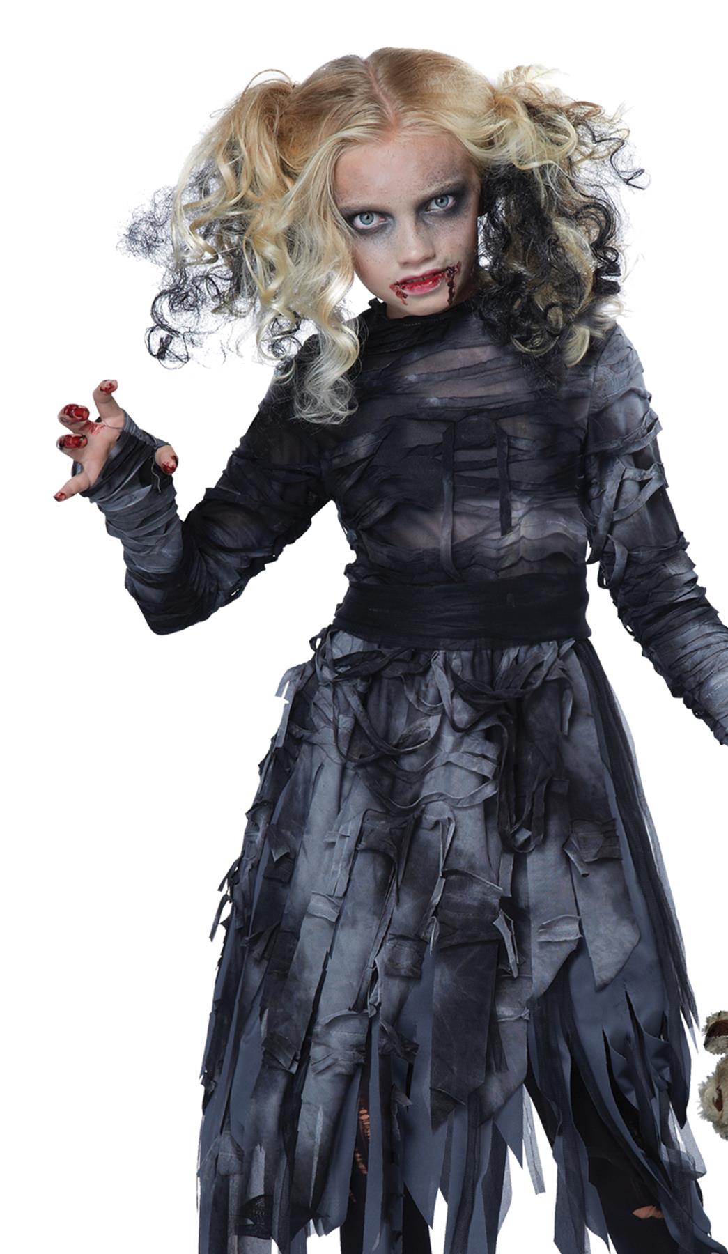 Zombie Girl Child Costume Large