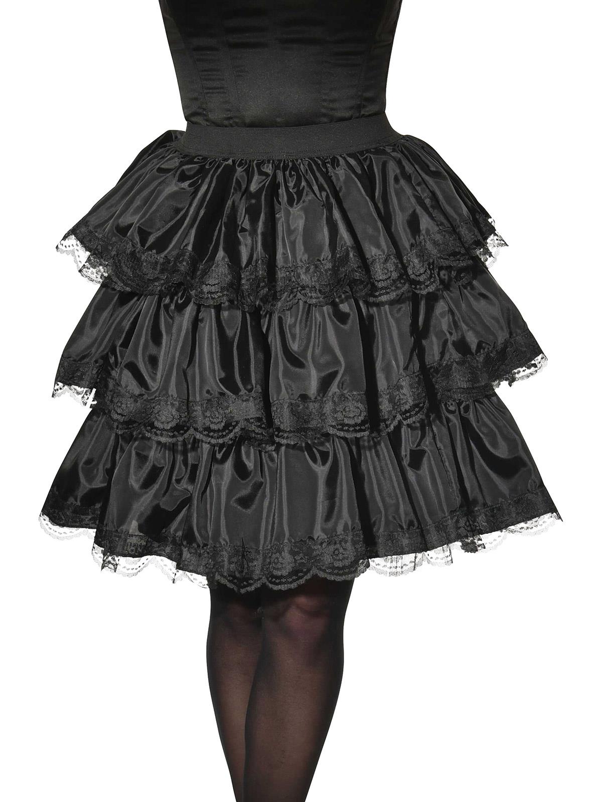 Black Ruffle Skirt Adult Costume Accessory