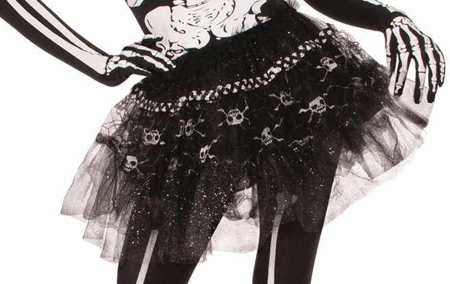 Skeleton Bone Tutu Adult Costume Accessory