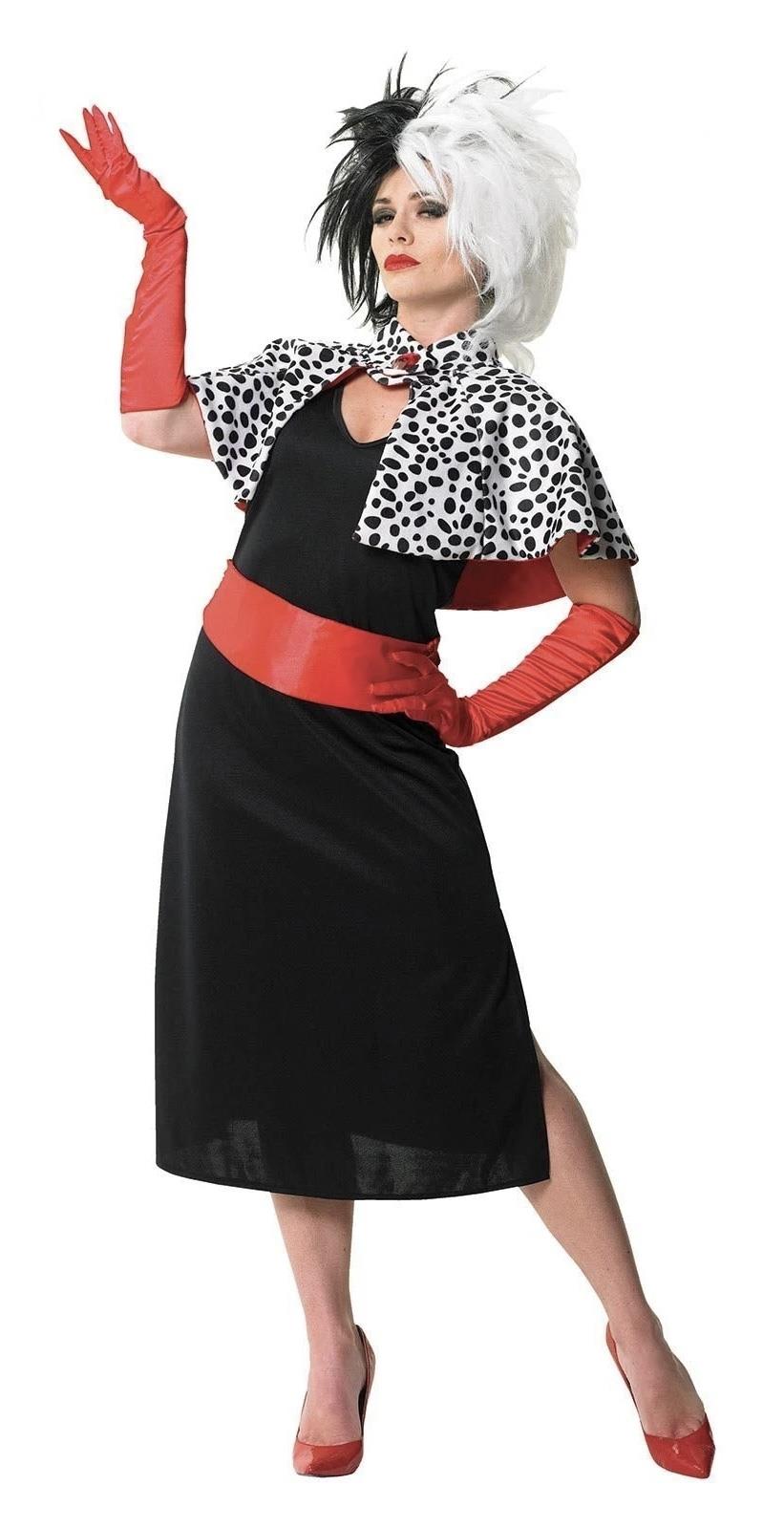 101 Dalmatians Cruella de Vil Deluxe Adult Costume Large