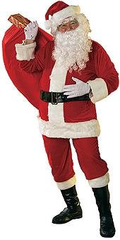 Velour Santa Suit Adult Costume XL
