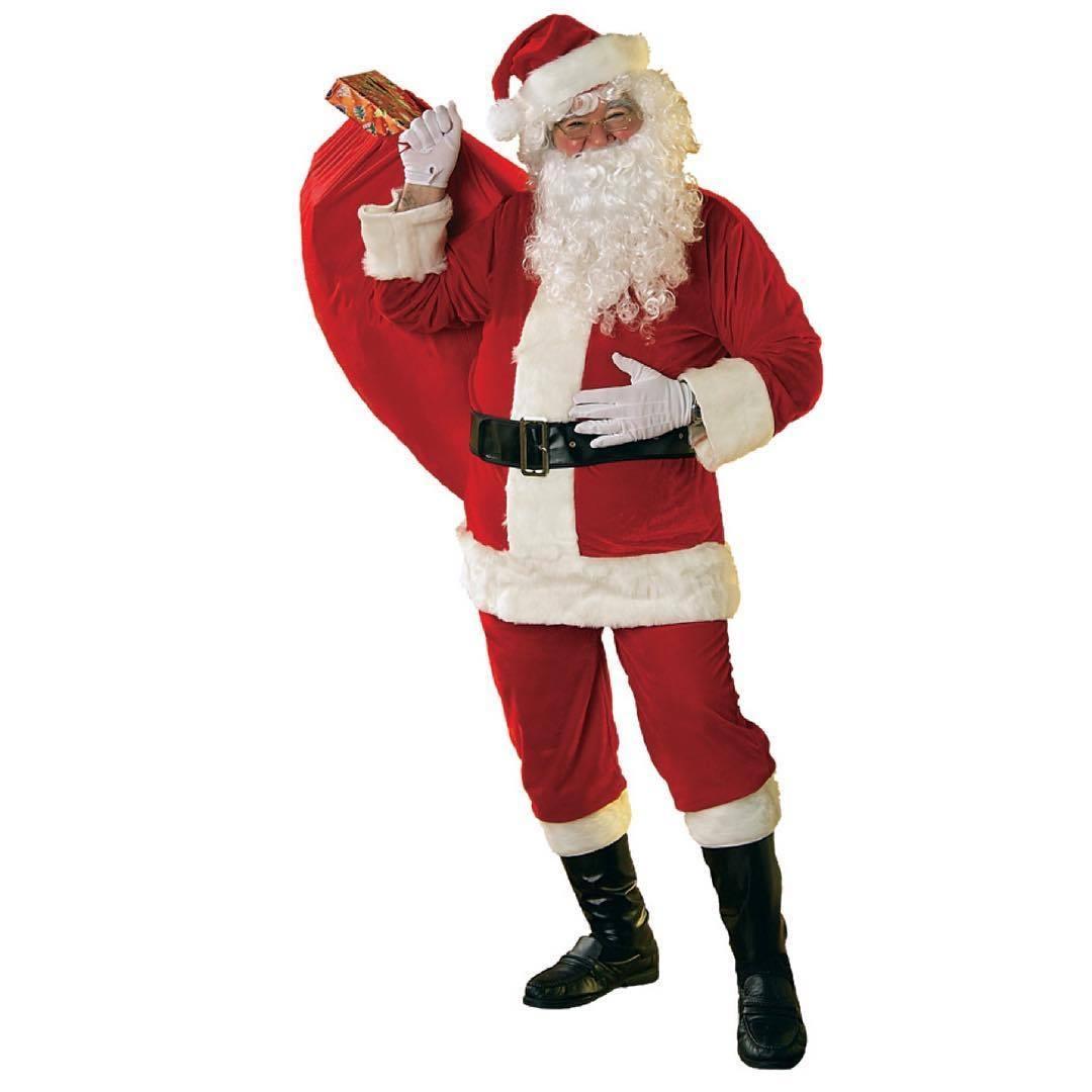 Velour Santa Suit Adult Costume Standard