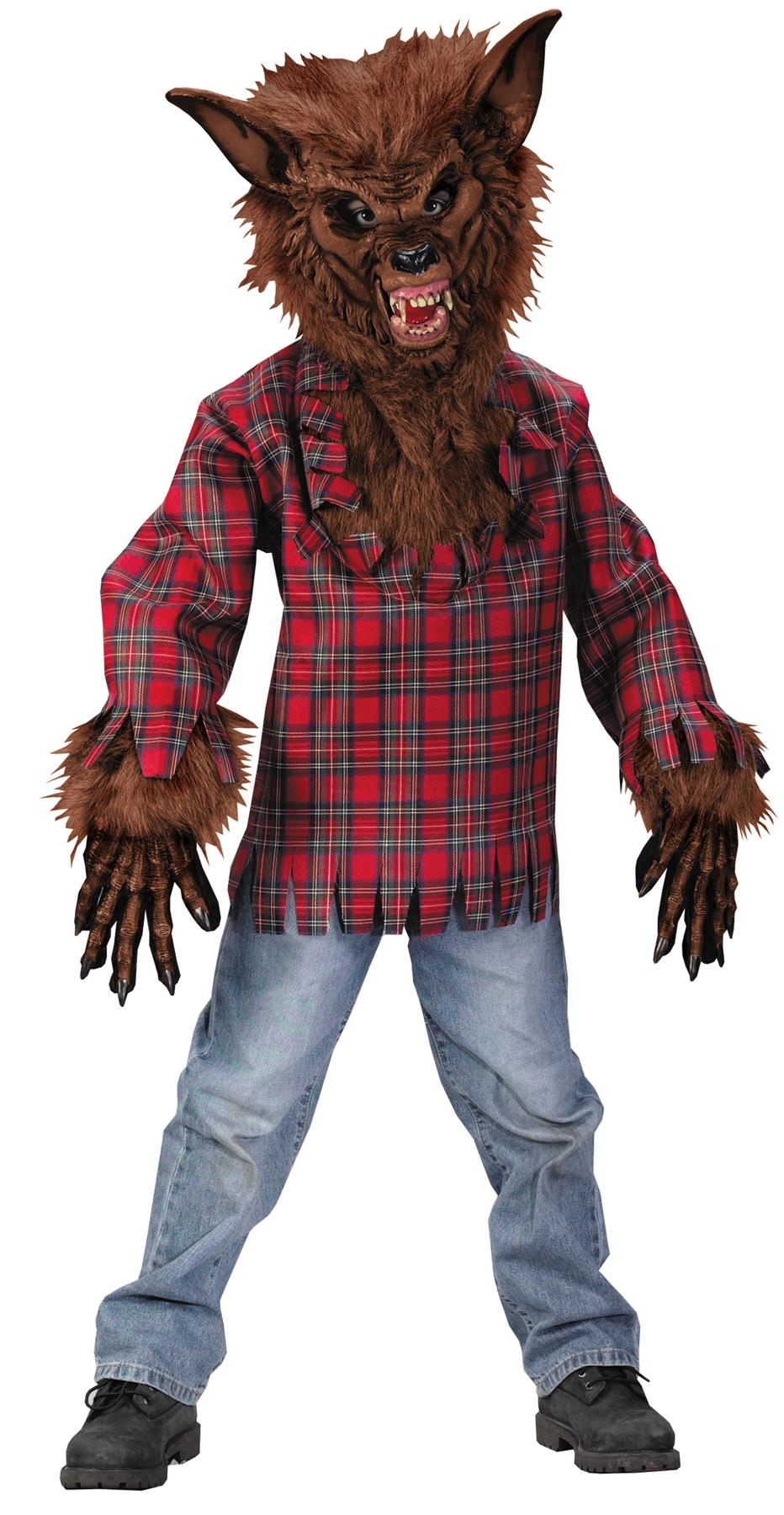 Brown Werewolf Child Costume Large