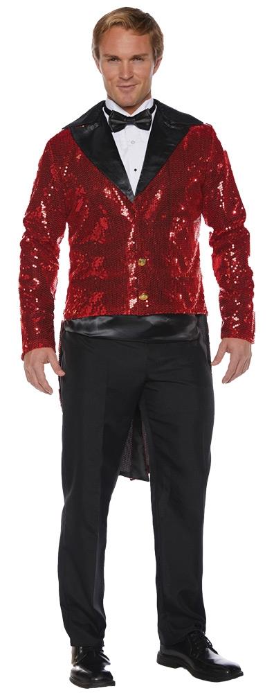 Red Sequin Tailcoat Adult Costume Standard