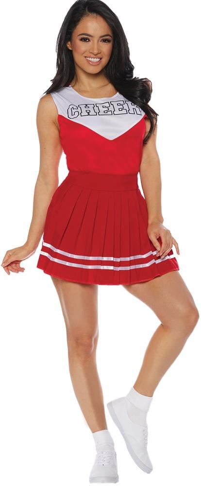 Cheer Red Cheerleader Adult Costume Small