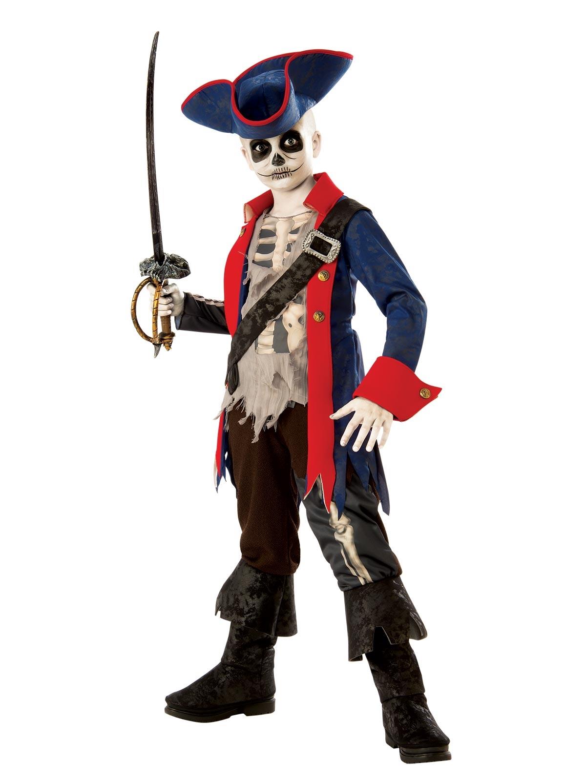 Captain Bones Pirate Child Costume Medium