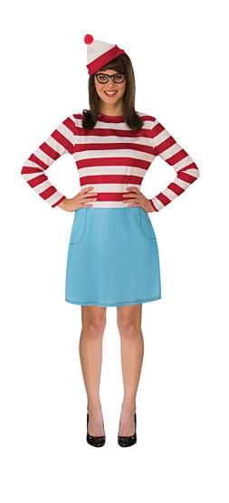 Where's Waldo Wenda Adult Plus Costume