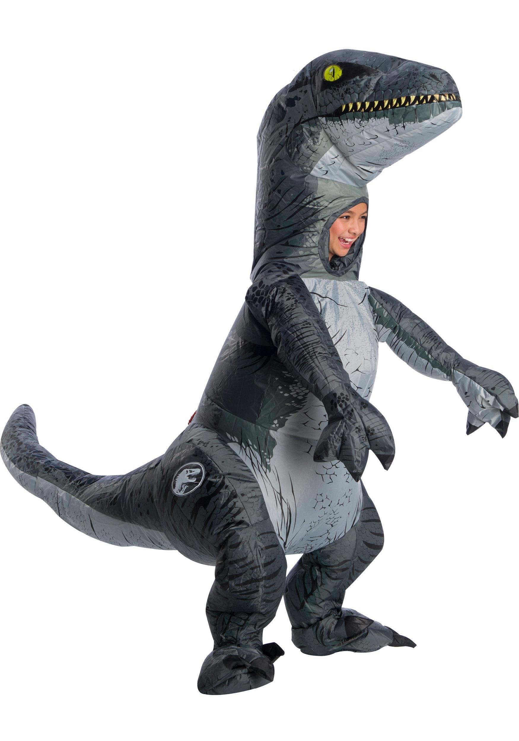 Jurassic World Blue Velociraptor Inflatable Sound Child Costume