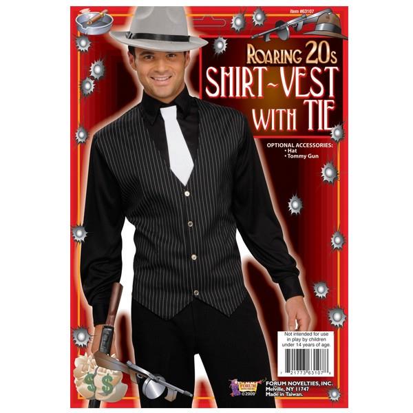 Gangster Shirt and Tie Adult Costume Kit