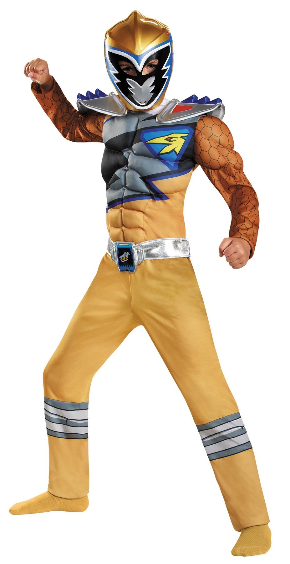 Power Rangers Dino Charge Gold Ranger Classic Muscle Child Costume 7-8