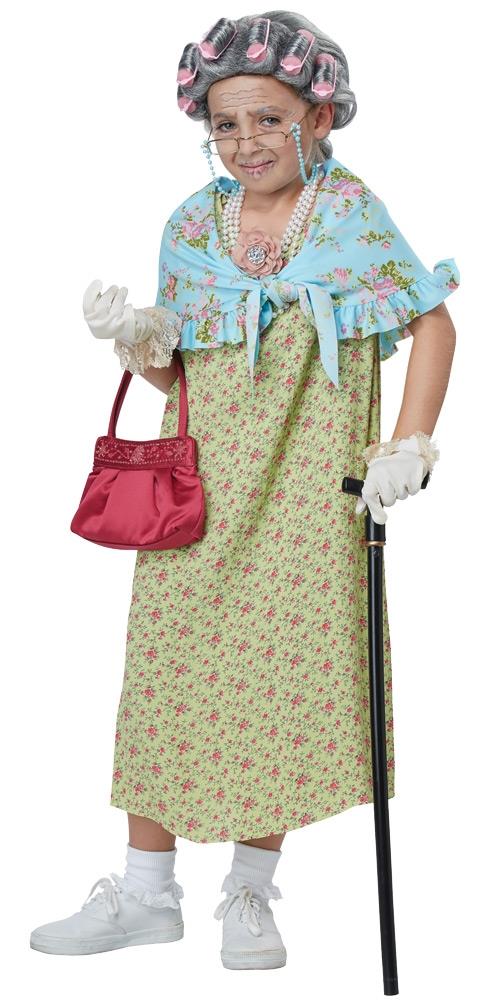 Old Lady Child Costume Kit