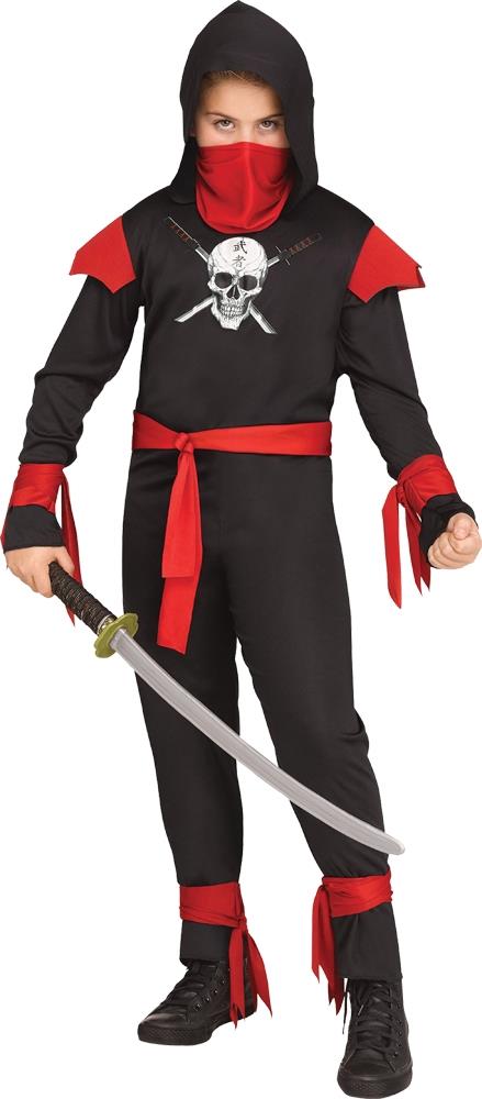 Skull Ninja Black Child Costume Large
