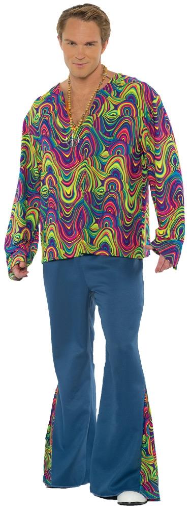 60's 70's Psychedelic Adult Costume XXL