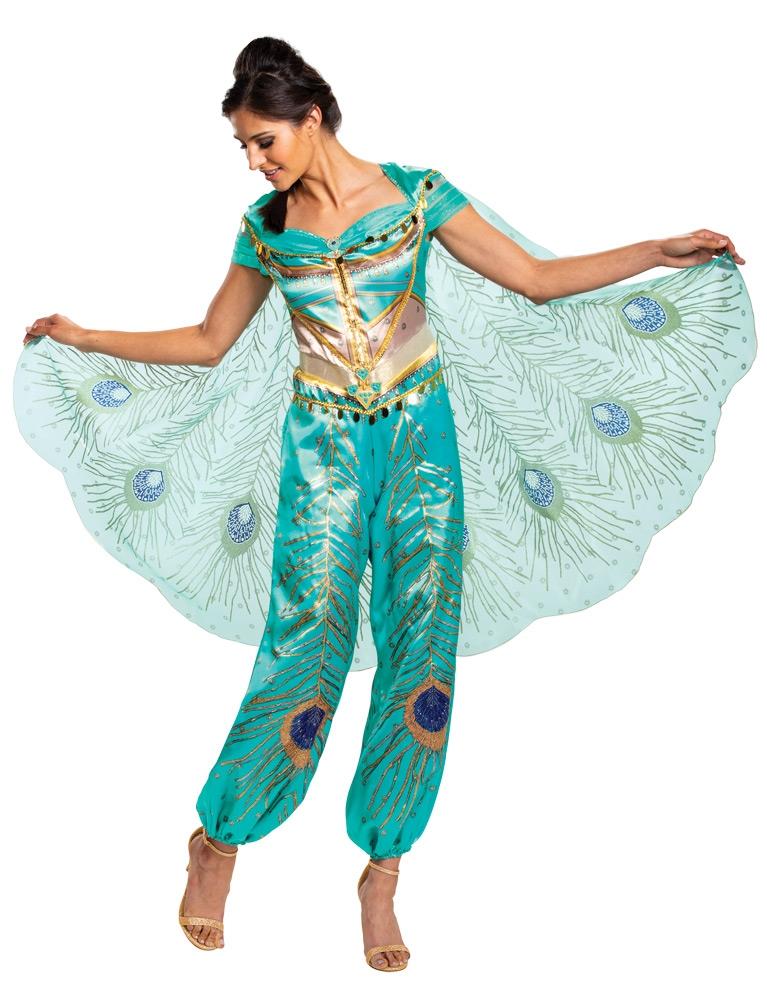 Aladdin Movie Jasmine Teal Deluxe Adult Costume 4-6