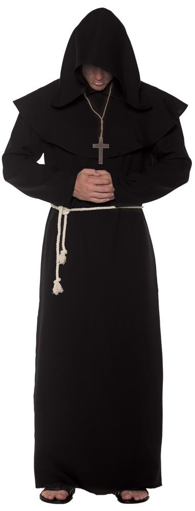 Black Monk Robe Adult Costume XXL