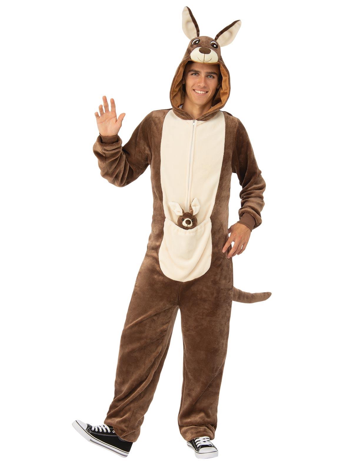 Kangaroo Furry All-in-One Jumpsuit Adult Costume S/M