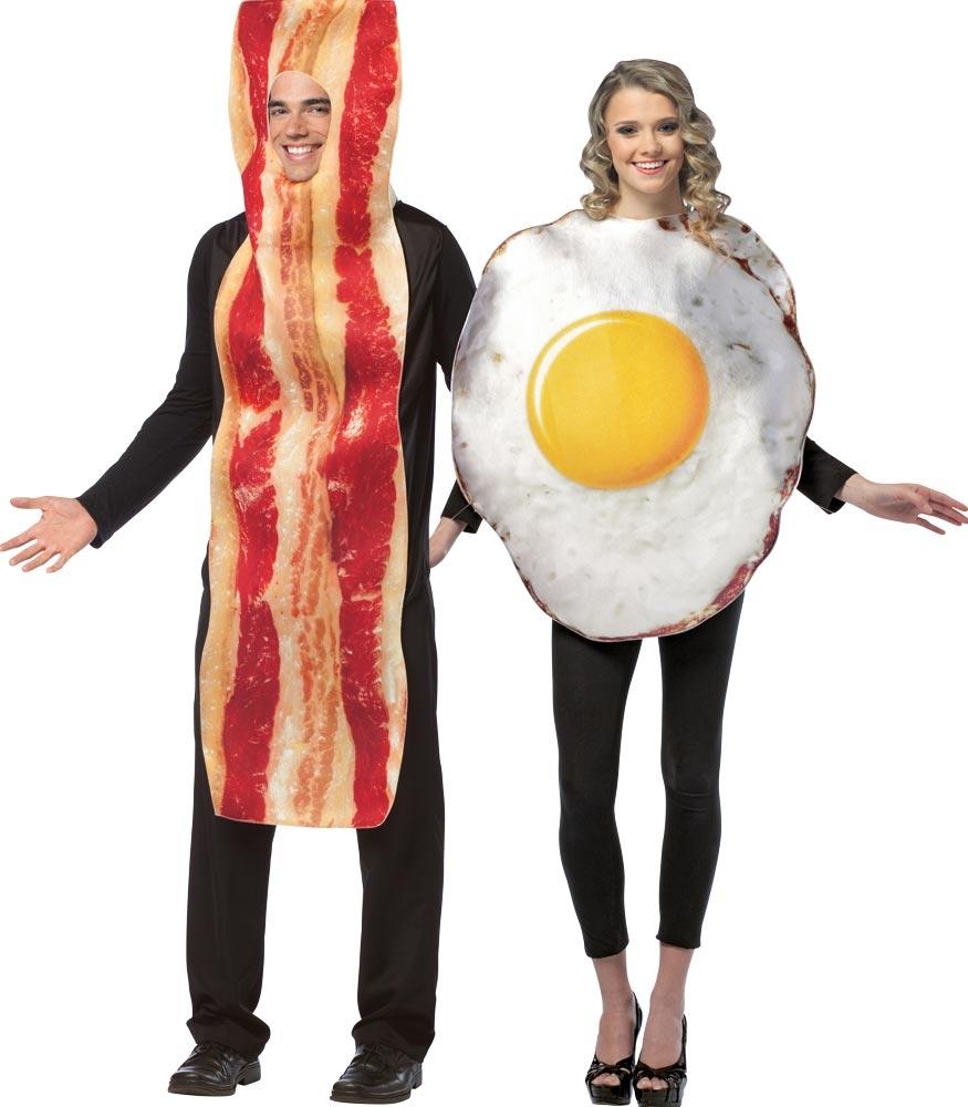 Bacon and Fried Egg Adult Couples Costume