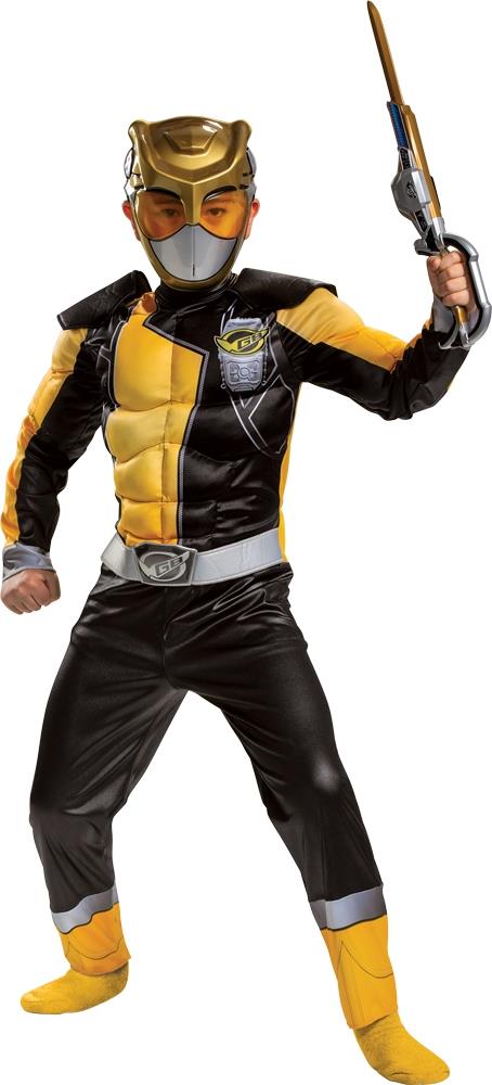 Power Rangers Beast Morphers Gold Ranger Classic Muscle Child Costume 10-12