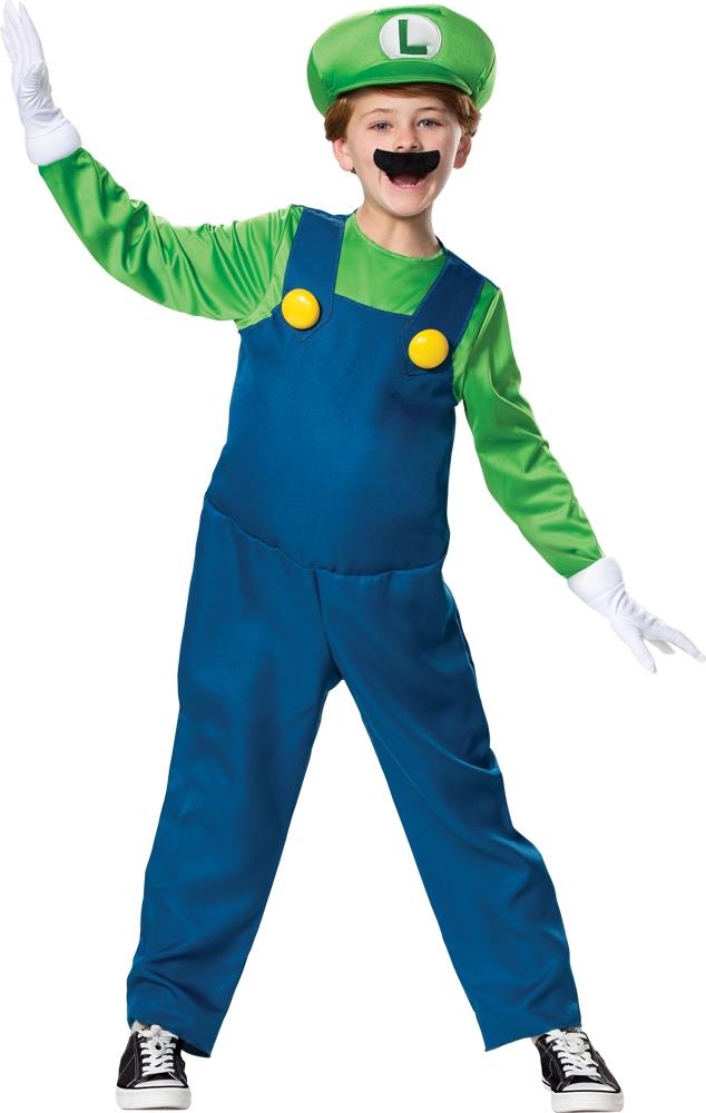 Super Mario Bros. Luigi Deluxe Child Costume 10-12