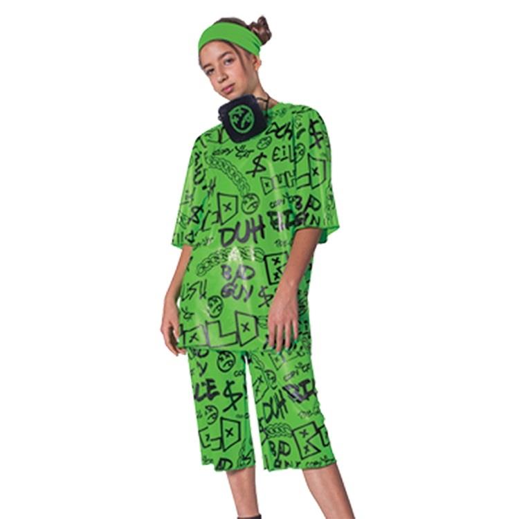 Billie Eilish Green Classic Child Costume 10-12