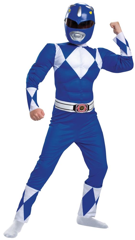 Mighty Morphin' Power Rangers Blue Ranger Classic Muscle Child Costume ...