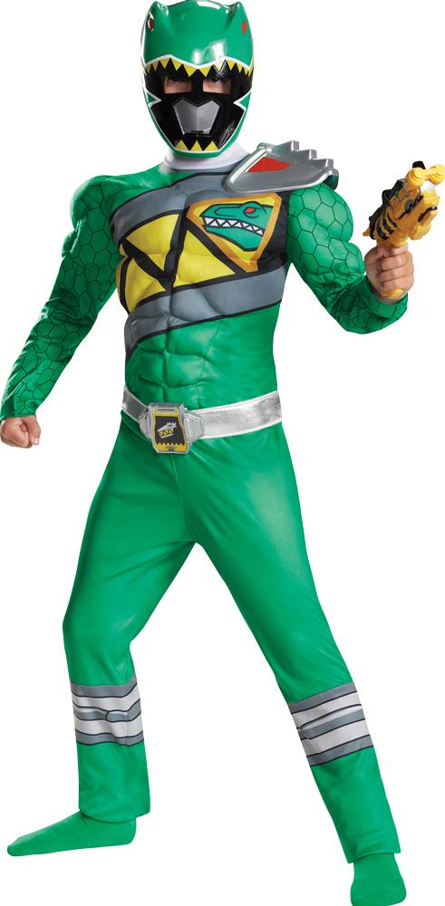 Power Rangers Dino Charge Green Ranger Muscle Child Costume 4-6